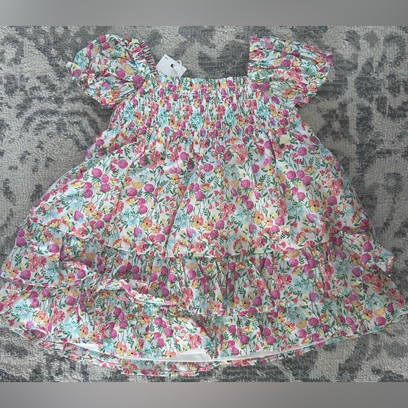 NWT JANIE AND JACK The Abigail Smocked Baby Dress- Size 3-6M - Picture 2 of 5